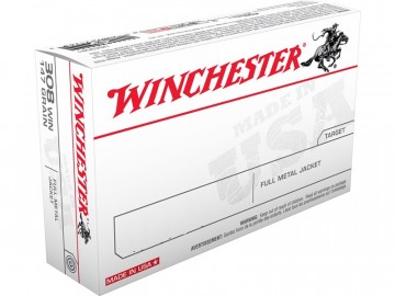 Winchester kaliber 6.5×55 – 140gr. FMJ USA Target.
